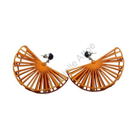 Marco Gold and Black Onyx Cone Fan Post Earrings